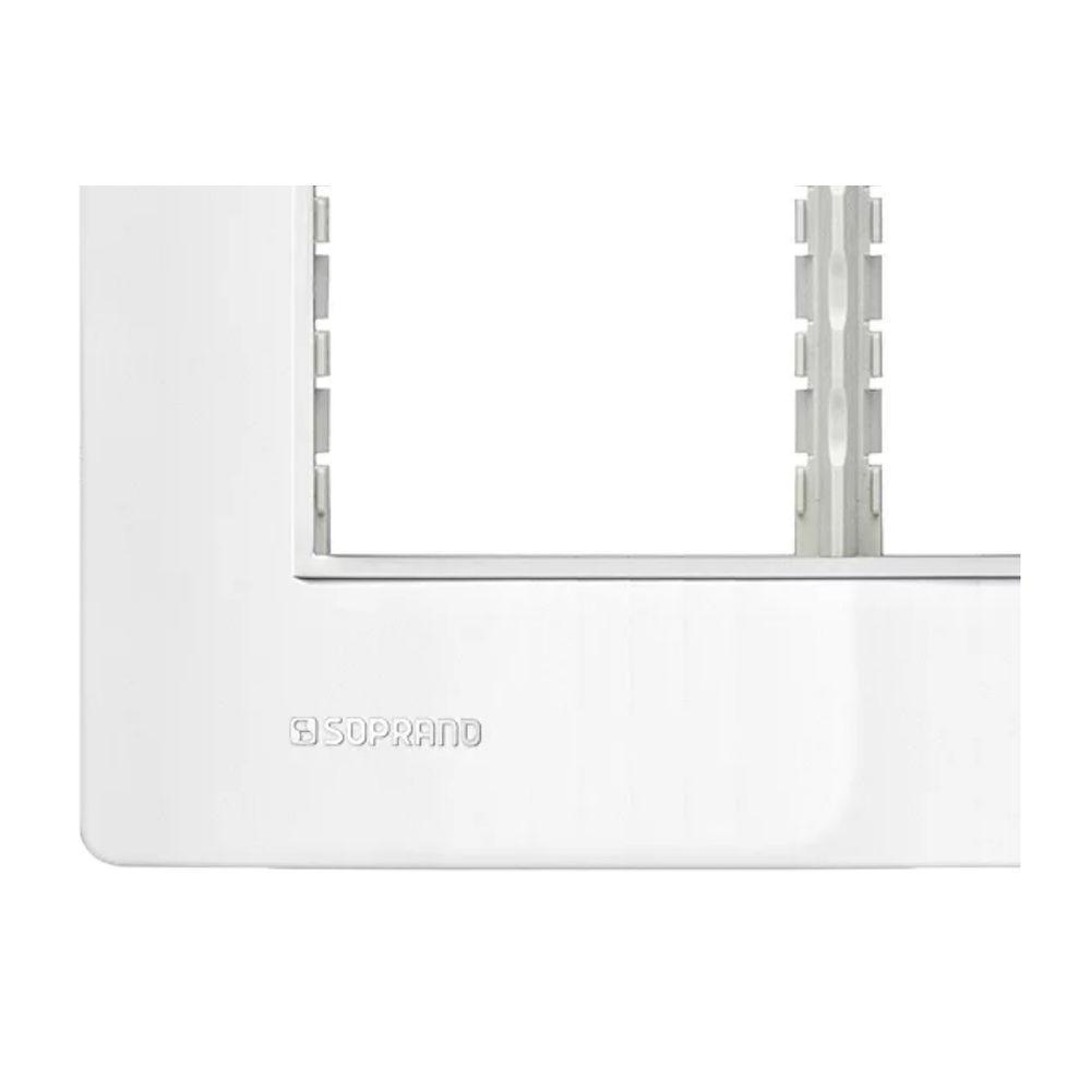Placa 4x4 6 Modulos C/ Suporte Branco Revita Soprano - 6