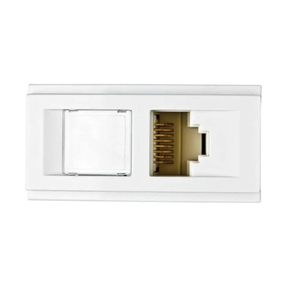 Módulo Tomada Rj45 Cat5e Branco Duale Up Soprano - 6