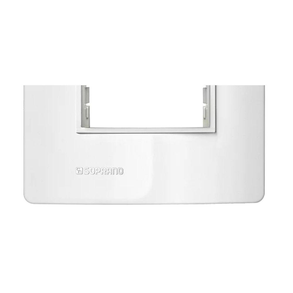 Placa 4x2 3 Modulo C/ Suporte Branco Revita Soprano - 6