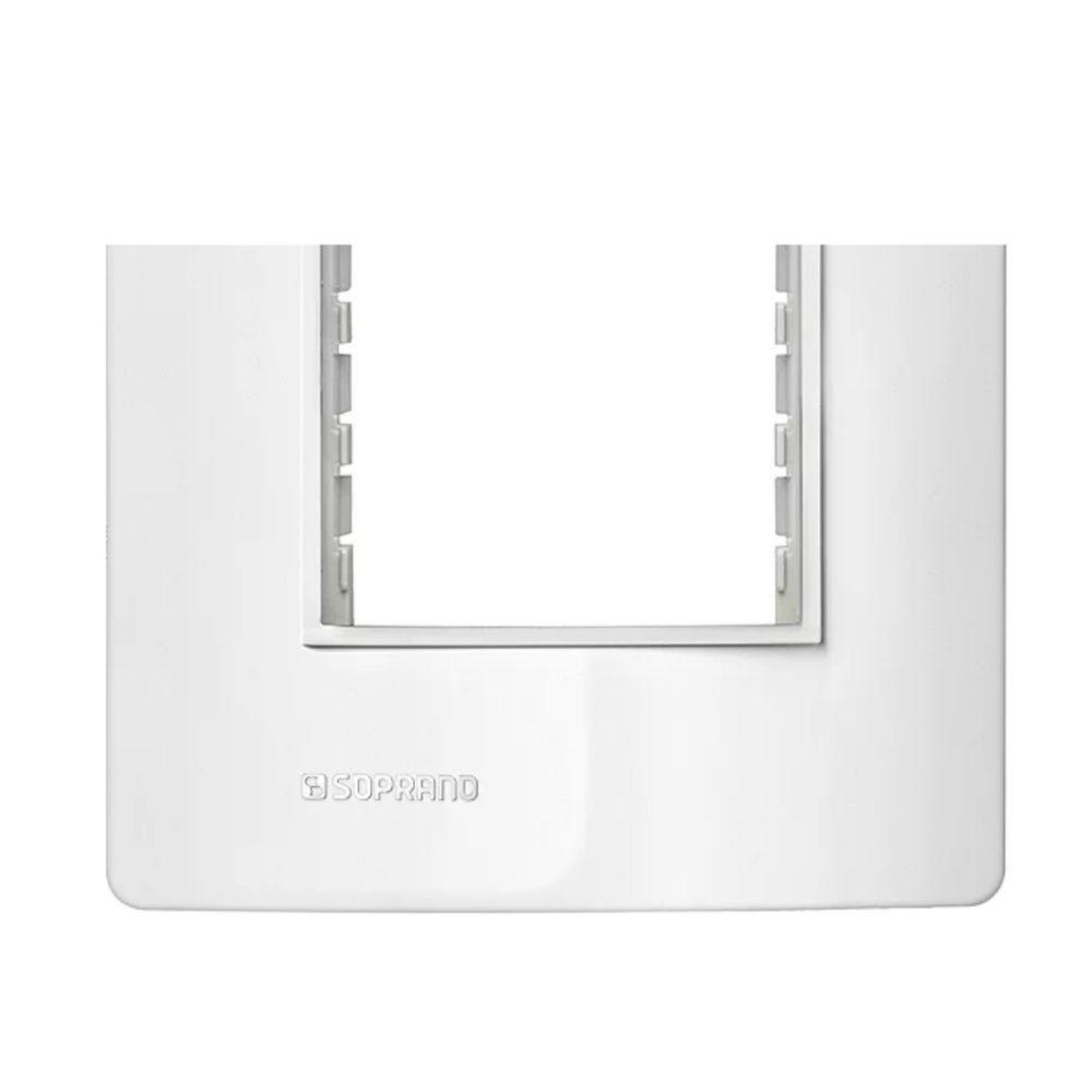 Placa 4x2 3 Modulo C/ Suporte Branco Revita Soprano - 7