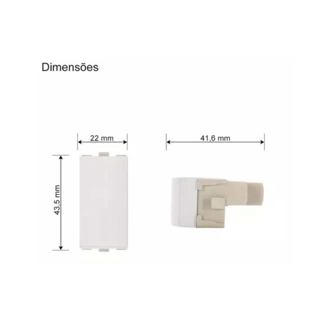 Modulo Interruptor Simples Branco Sleek Margirius 16062 - 6