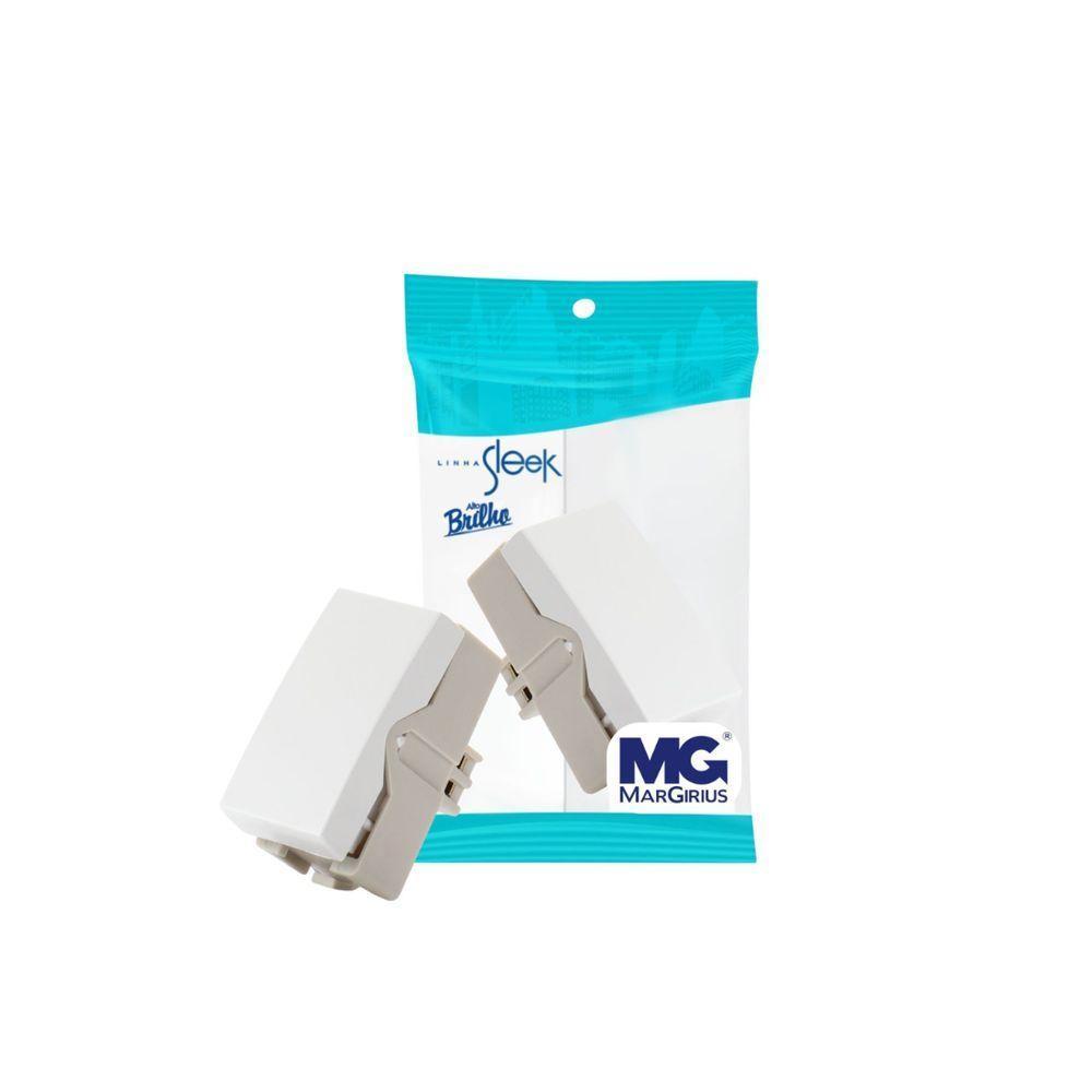 Modulo Interruptor Simples Branco Sleek Margirius 16062 - 7