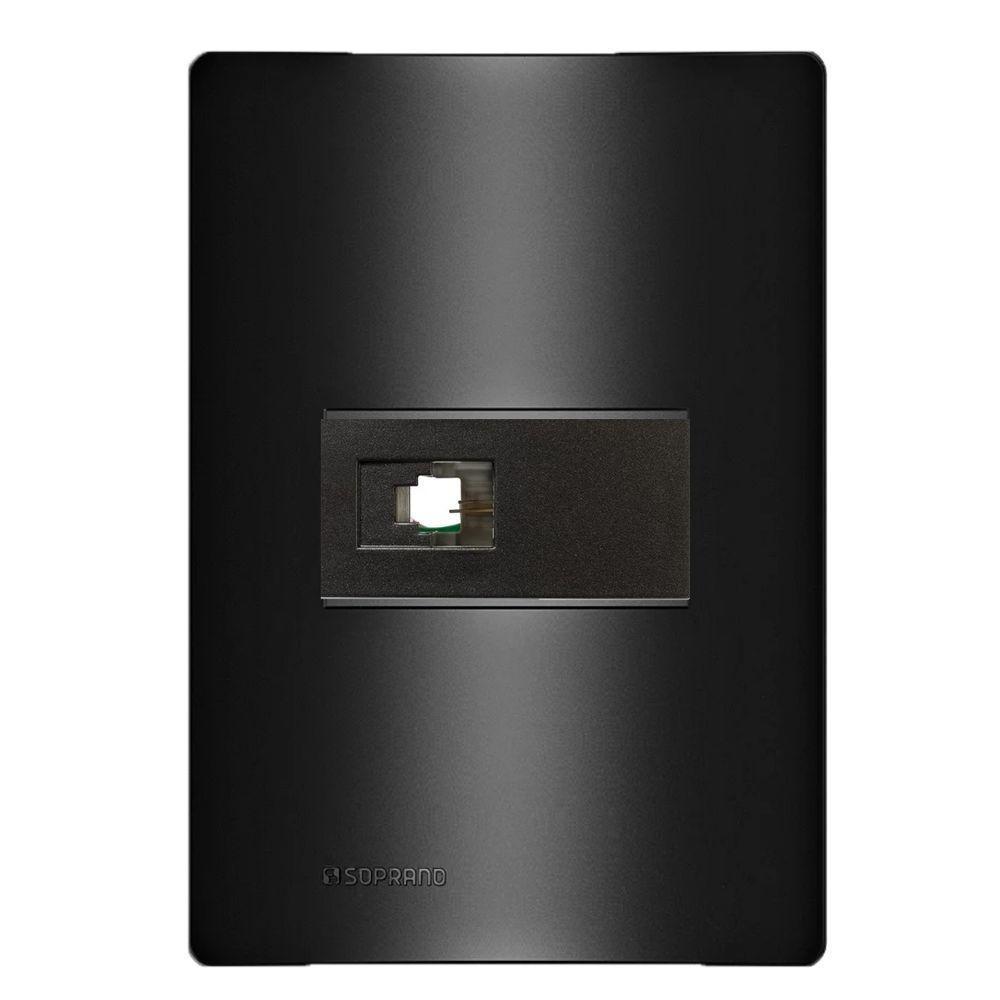 Modulo Tomada Rj11 2 Fios Carbono Revita Soprano - 6