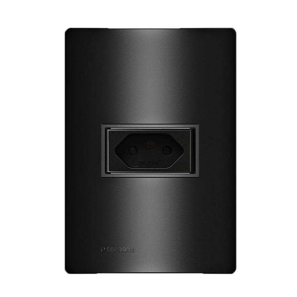 Modulo Tomada 2p+t 10a Carbono Revita Soprano - 6