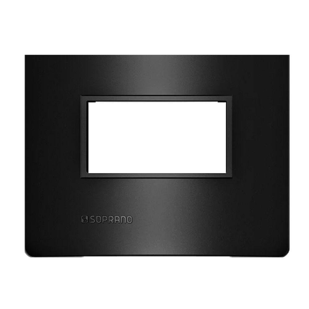 Placa 2 Modulos 4x2 C/ Suporte Carbono Revita Soprano - 4