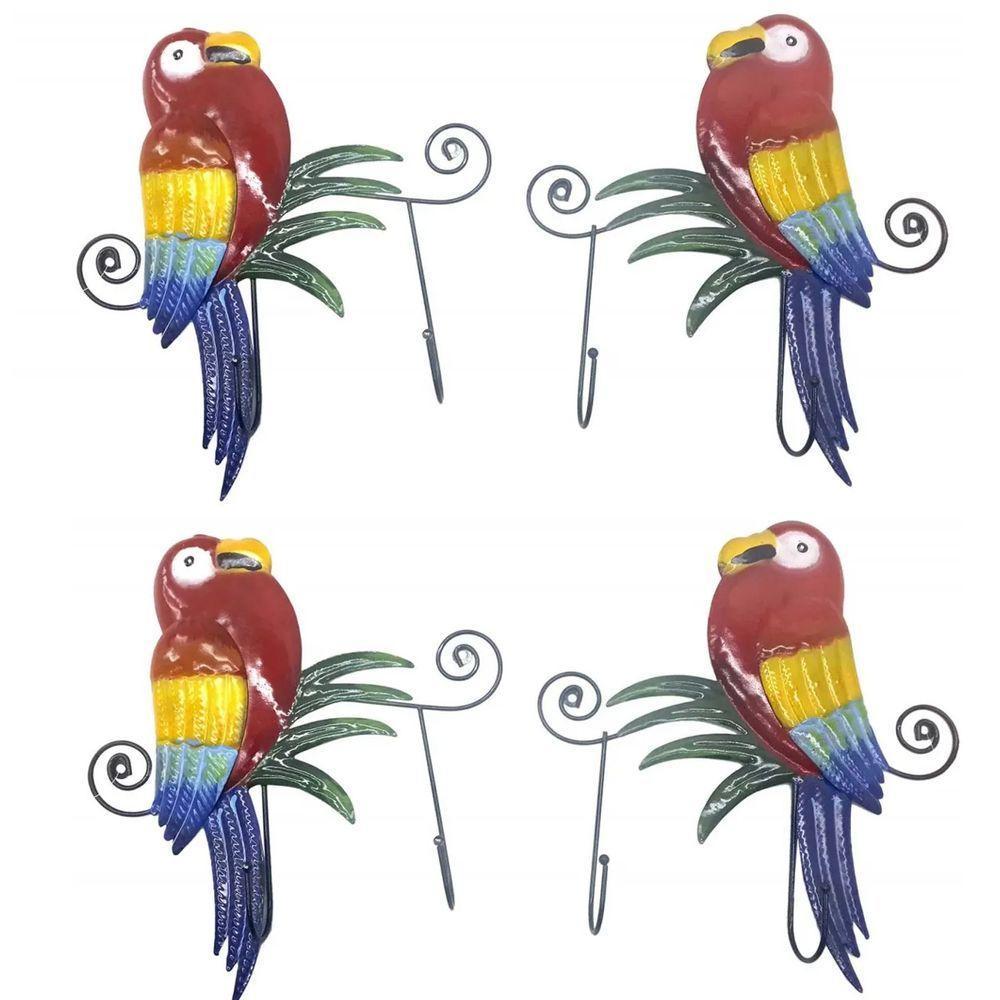 Gancho Metal Duplo Enfeite Decoraçao Parede Kit 4 Unidades Arara Vermelha Sala Quarto Casa - 1
