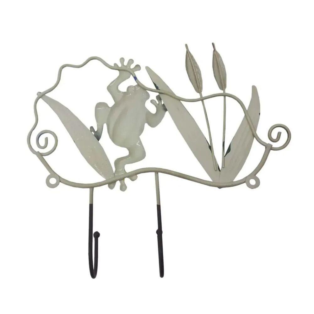 Gancho Ferro Enfeite Sapo Kit 4 Uni Porta Chaves Chapeu Bone Decoraçao Parede Pendura Casa Quarto Sala - 4