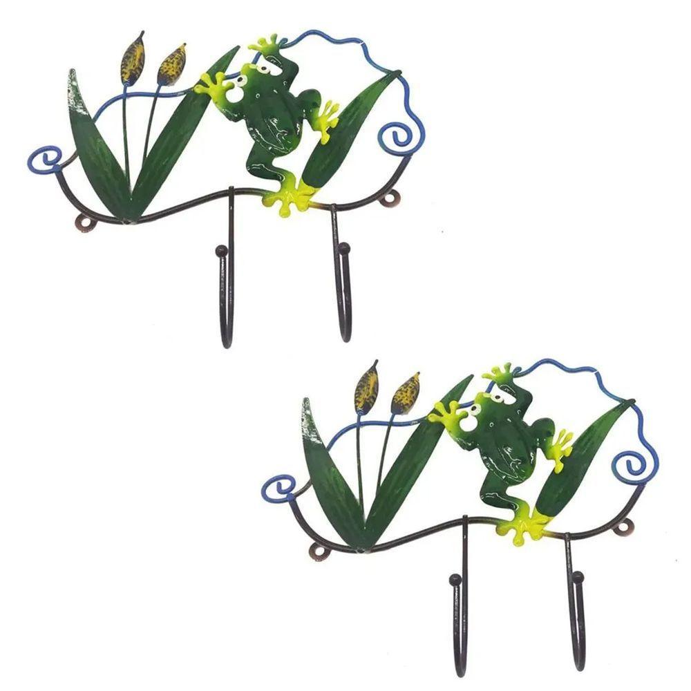 Gancho Ferro Enfeite Sapo Kit 4 Uni Porta Chaves Chapeu Bone Decoraçao Parede Pendura Casa Quarto Sala - 6