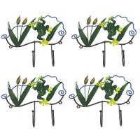Gancho Ferro Enfeite Sapo Kit 4 Uni Porta Chaves Chapeu Bone Decoraçao Parede Pendura Casa Quarto Sala - 1