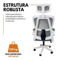 Kit 2 Cadeiras de Escritório Presidente Executiva Oficial Legacy Cinza - 3