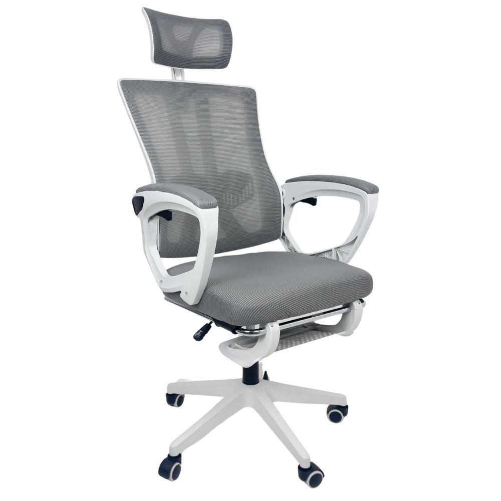 Kit 6 Cadeiras de Escritório Presidente Executiva Oficial Paris Cinza - 5