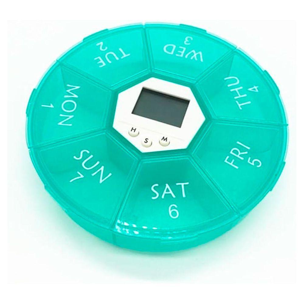 Caixa Porta Comprimidos Organizador De Remédios 7 Dias Da Semana Com Relógio E Despertador - 1