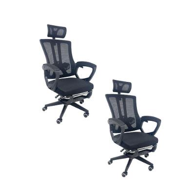 Kit 2 Cadeiras de Escritório Presidente Executiva Oficial Paris Preto