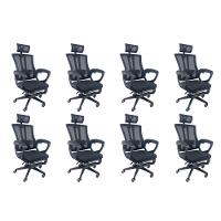 Kit 8 Cadeiras de Escritório Presidente Executiva Oficial Paris Preto - 1