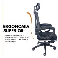 Cadeira De Escritório Presidente Executiva Oficial Paris Preto - 7