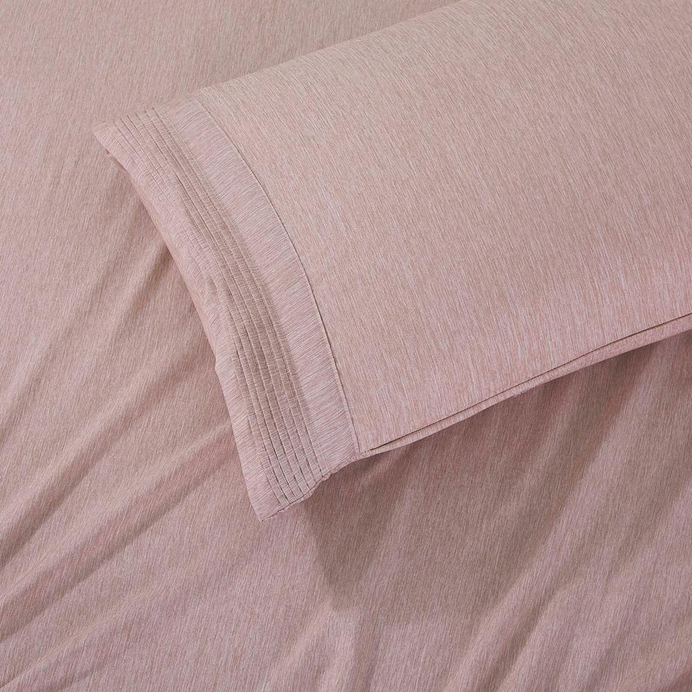 Jogo De Lençol Queen Mesclado Micropercal 300 Fios Toque De Algodão 4 Peças - Malva - 3
