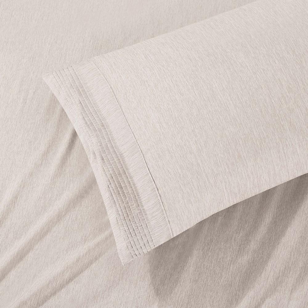 Jogo De Lençol Casal Padrão Mesclado Micropercal 300 Fios Toque De Algodão 4 Peças - Bege - 3