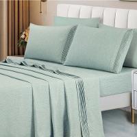 Jogo De Lençol Queen Mesclado Micropercal 300 Fios Toque De Algodão 4 Peças - Menta - 2