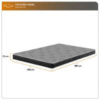 Colchão Casal Zidi Madison Espuma D20 138x188x12cm Preto Casal - 2