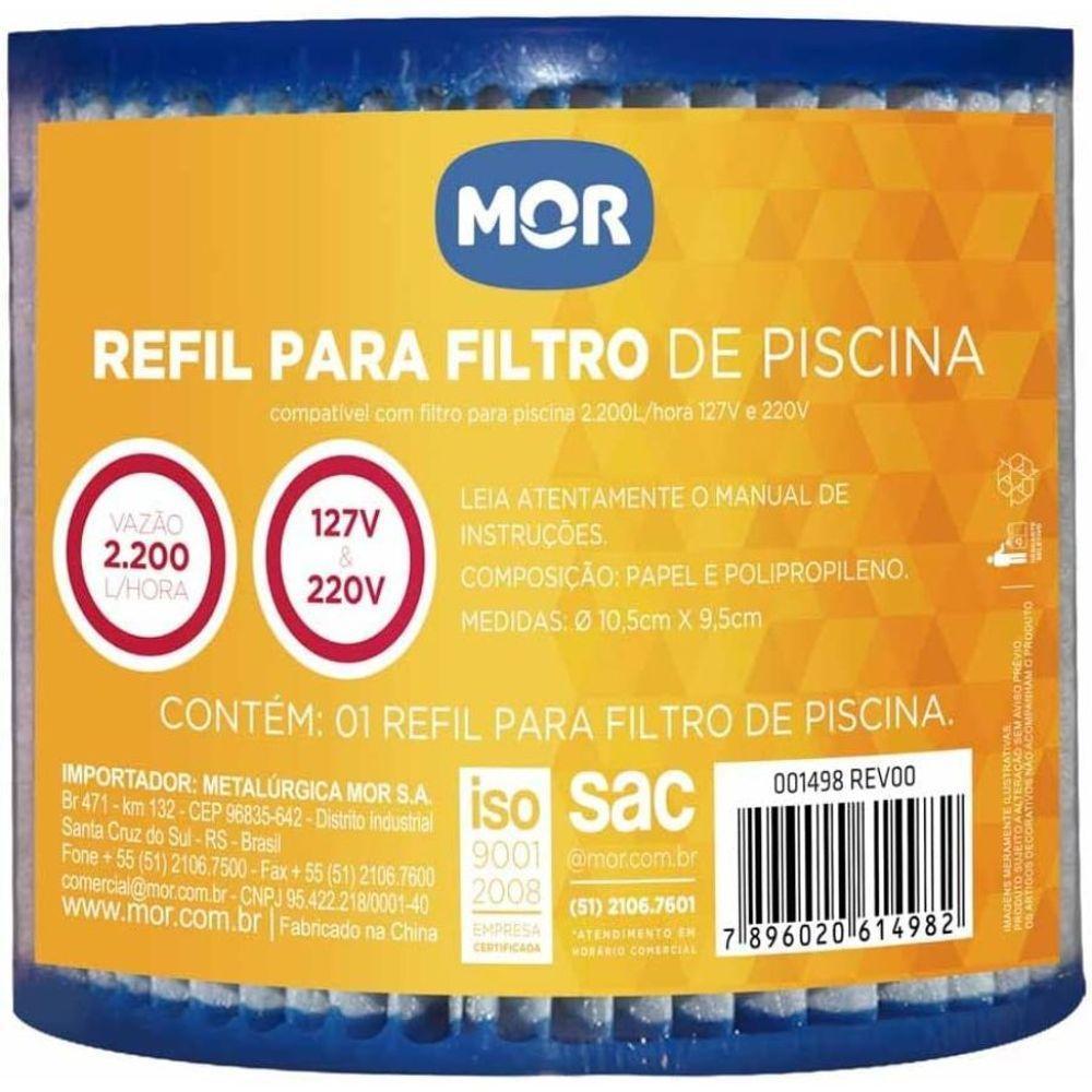 Refil Para Filtro De Piscina Mor 2.200l-hora - 3