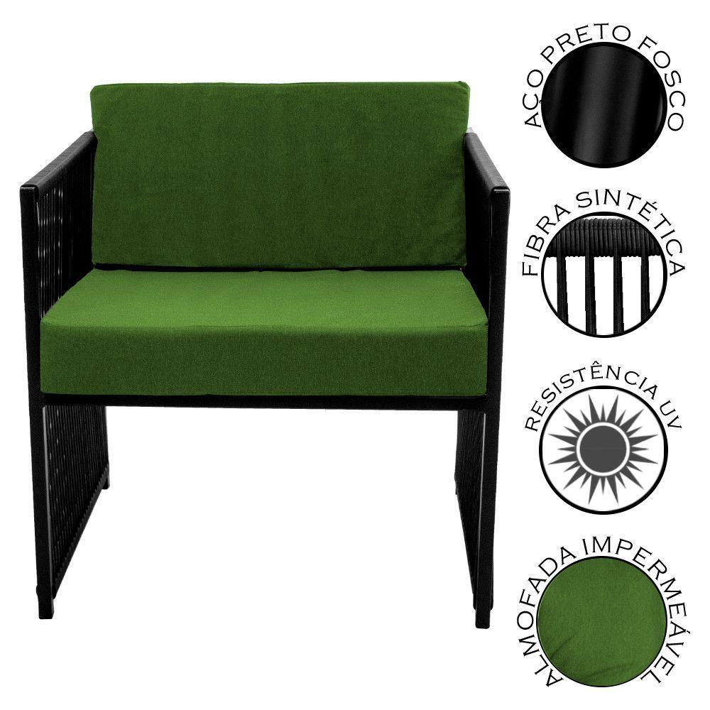 Conjunto Para área Externa De Fibra Sintética Verde - 3