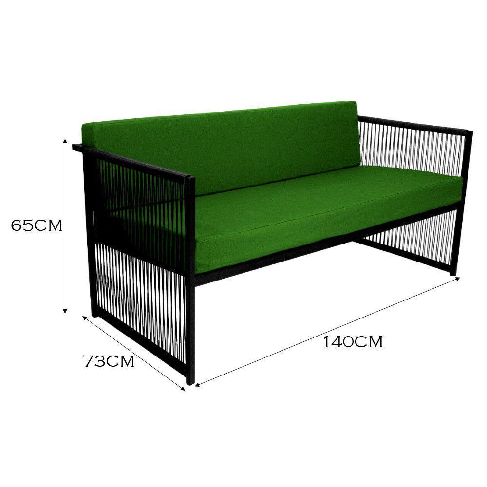 Conjunto Para área Externa De Fibra Sintética Verde - 6