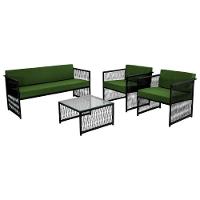 Conjunto Para área Externa De Fibra Sintética Verde - 2