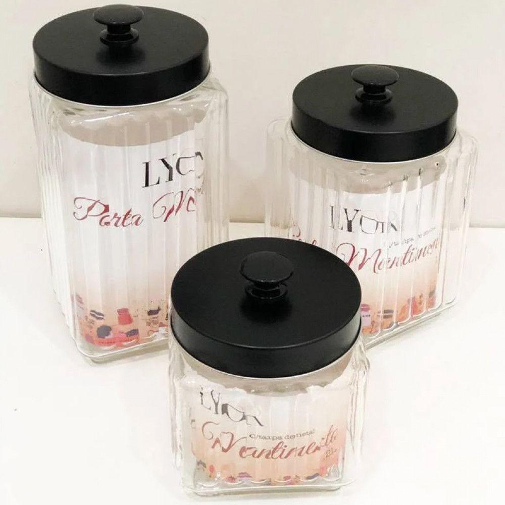 Pote Porta Mantimento Com Tampa 800ml De Vidro - Lyor - 3