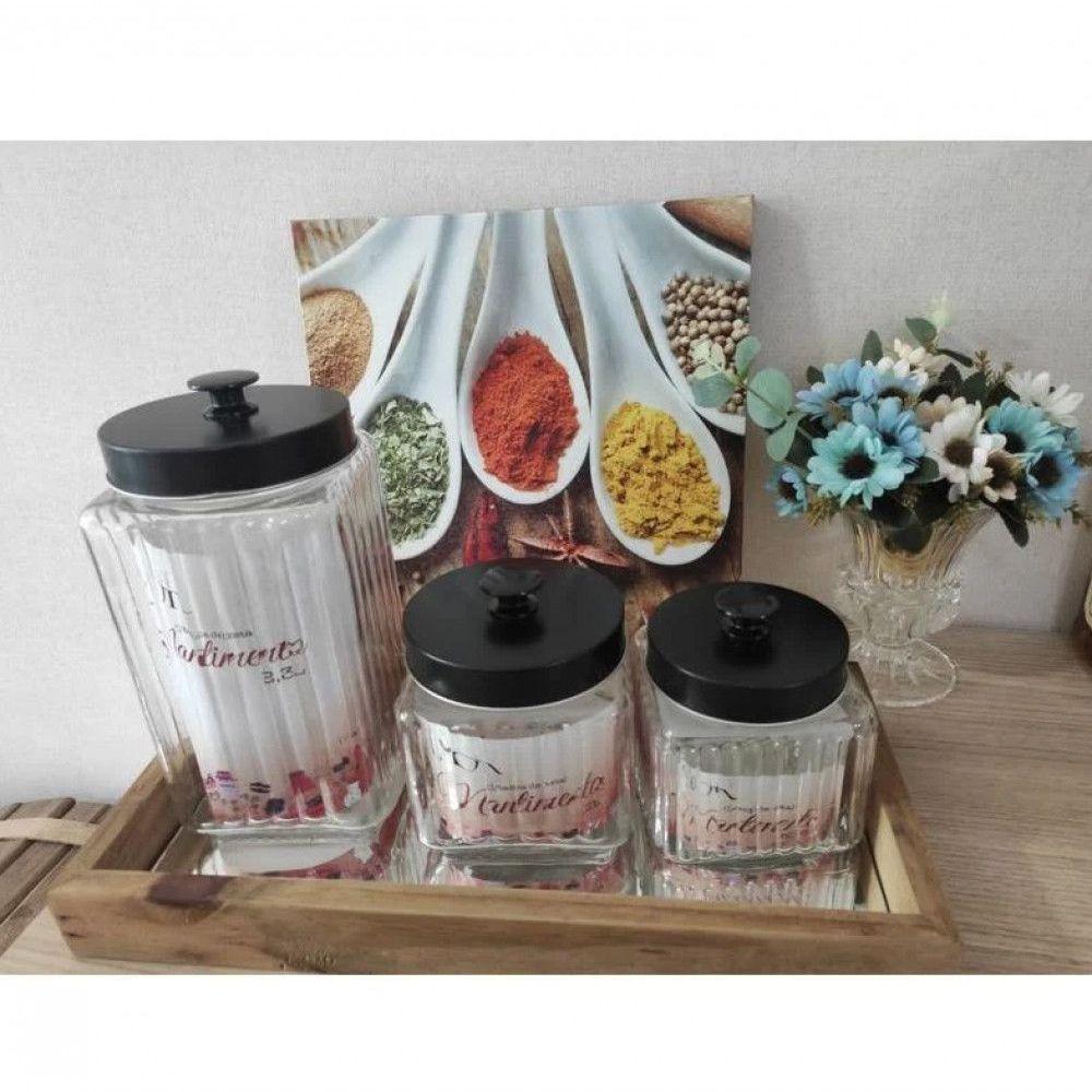 Pote Porta Mantimento Com Tampa 800ml De Vidro - Lyor - 4