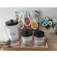 Pote Porta Mantimento Com Tampa 800ml De Vidro - Lyor