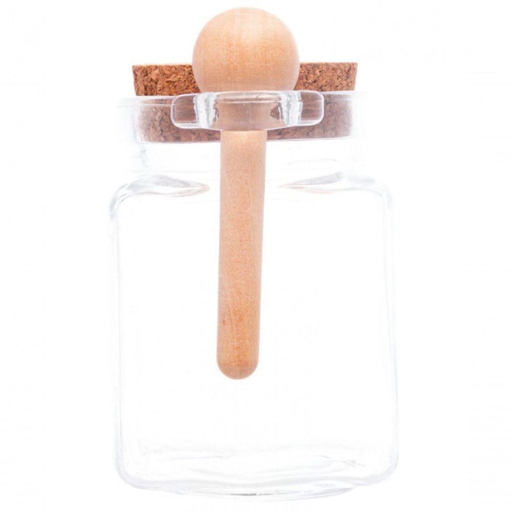 Pote Porta Tempero Vidro E Colher Tampa Rolha 310ml - Lyor - 4