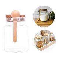 Pote Porta Tempero Vidro E Colher Tampa Rolha 310ml - Lyor - 2
