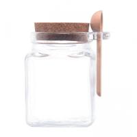 Pote Porta Tempero Vidro E Colher Tampa Rolha 310ml - Lyor - 3