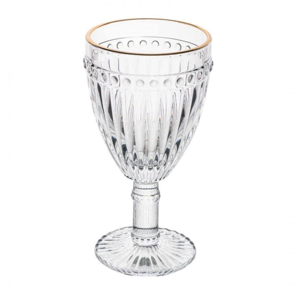 Jogo 2 Taça De Agua Filete Dourado Empire 325 Ml - Lyor - 1