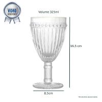 Jogo 2 Taça De Agua Filete Dourado Empire 325 Ml - Lyor - 2