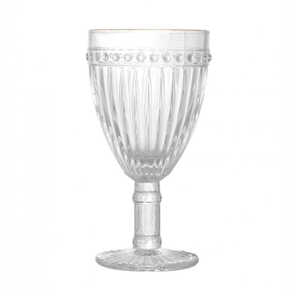 Taça De Agua De Vidro Filete Dourado Empire 325 Ml - Lyor - 3