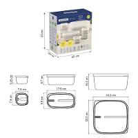 Jogo Potes Tramontina Mixcolor Polipropileno Algodão Tampa Transparente 7 Peças Tramontina - 4