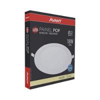 Painel Led Pop Embutir Redondo Avant Branco 22cm - 18w - 4000k Luz Neutra - 2