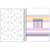 Caderno Happy Capa Dura Universitário 1 Matéria E 80 Folhas Tilibra Lilás - 2