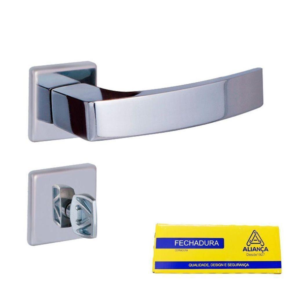 Fechadura Aliança Quadratta Banheiro 5203 Cr - Cromada - 2