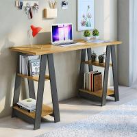 Escrivaninha Vigor 4 Prateleiras Jcm Movelaria Cinamomo Grafite - 2