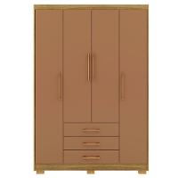 Guarda Roupa Solteiro 120 Cm 4 Portas 10088 Nature Camarim Vlr Nature Camarim - 1