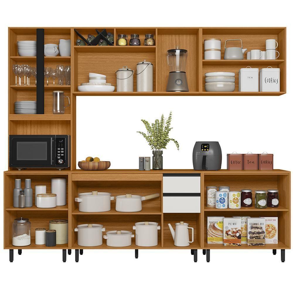 Cozinha Modulada 5 Pecas 360 Cm Raven Freijó Off White Pln - 5