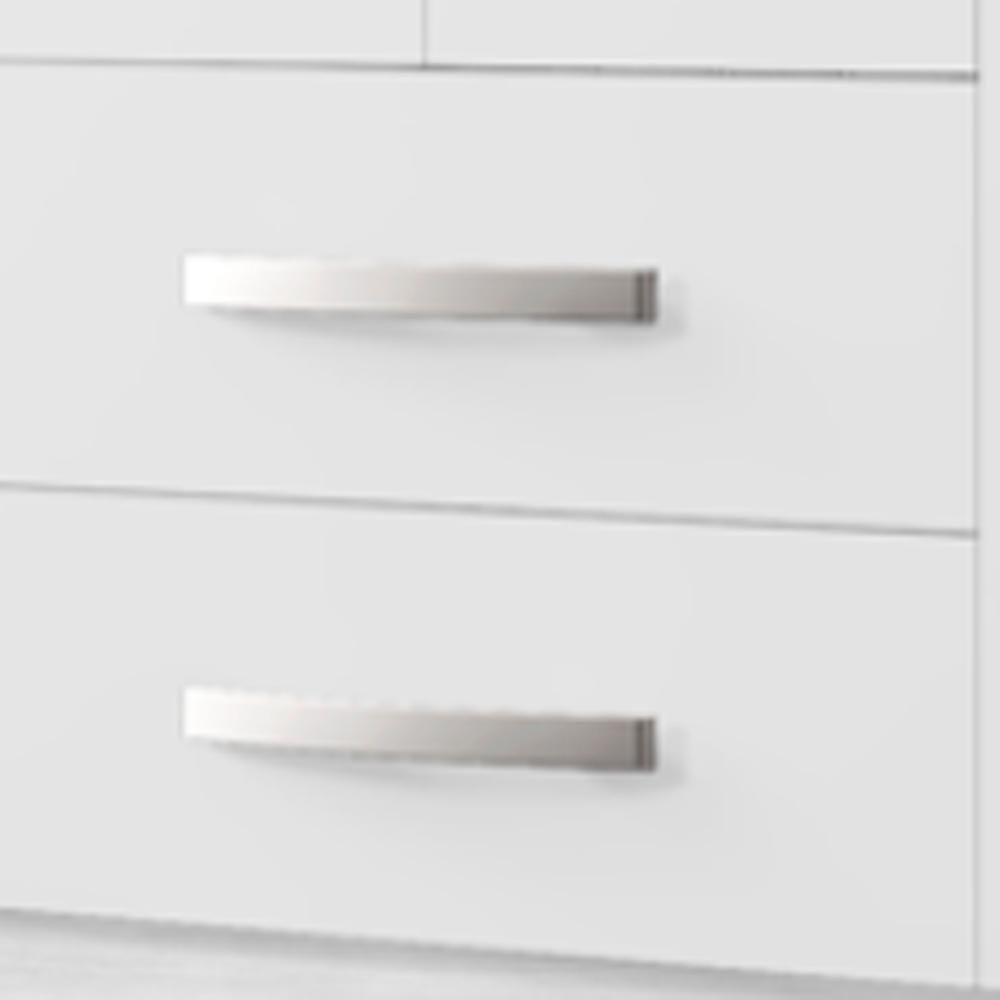 Guarda Roupa Casal Espelho 6 Portas 2 Gavetas Moden 150 Cm Branco Flex Incp - 7