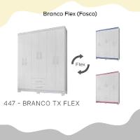 Guarda Roupa Casal Espelho 6 Portas 2 Gavetas Moden 150 Cm Branco Flex Incp