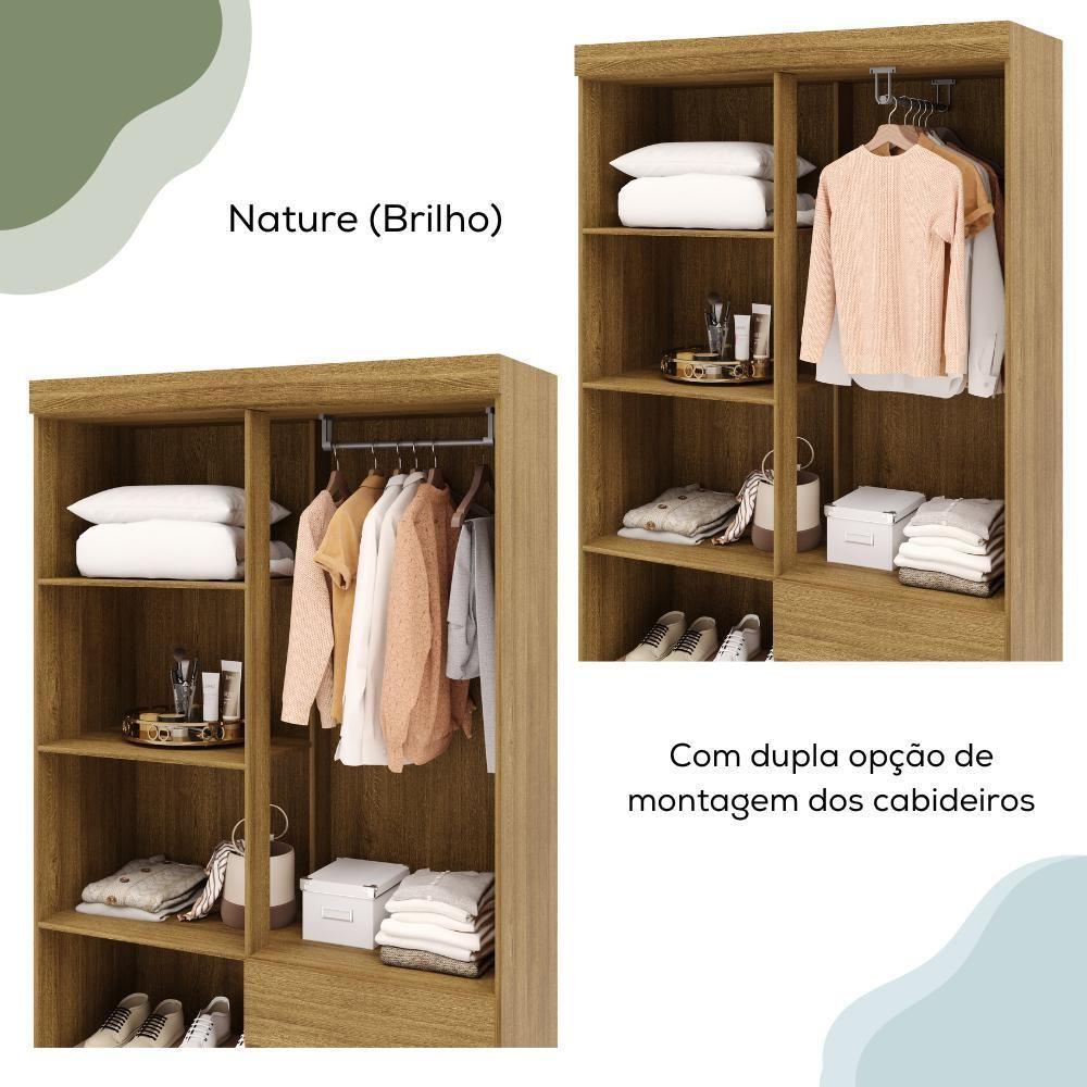 Guarda Roupa 102 Cm 4 Portas Plus 10090 Nature Vlr Nature - 4