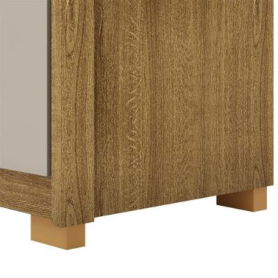 Guarda Roupa Casal 6 Portas Bater 3 Gavetas Nature Fend MDF Milani Movelaria