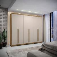 Guarda Roupa Casal 6 Portas 3 Gavetas Mdf 275 Cm Nature Fend Vlr Nature Fend