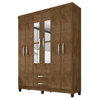 Guarda Roupa Casal Espelho 6 Portas 2 Gavetas Moden 150 Cm Malbec Incp - 2