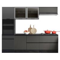 Cozinha 5 Pecas Balcao Tampo 258 Cm Etti Grafite Pln Grafite - 2